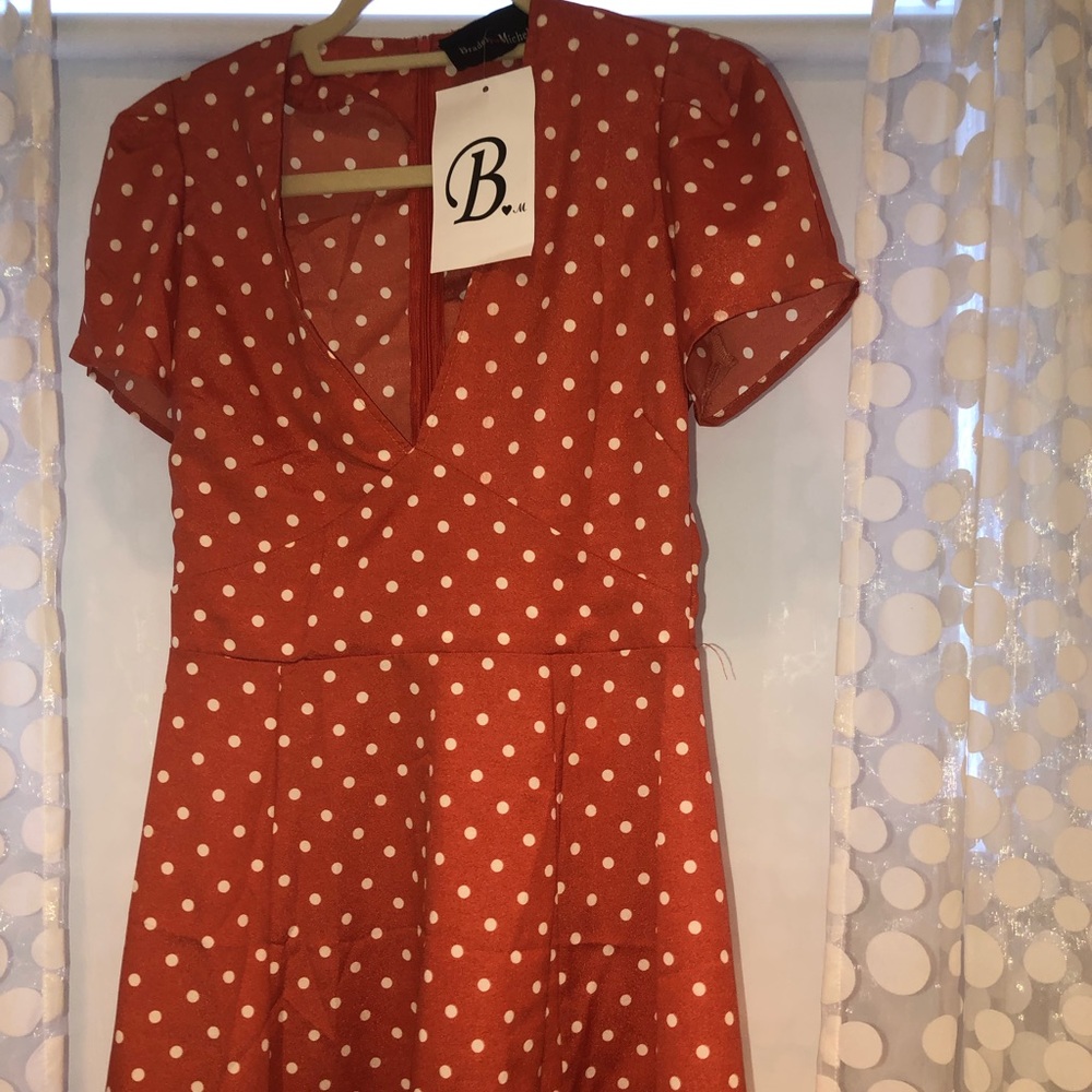 Silk polkadot dress